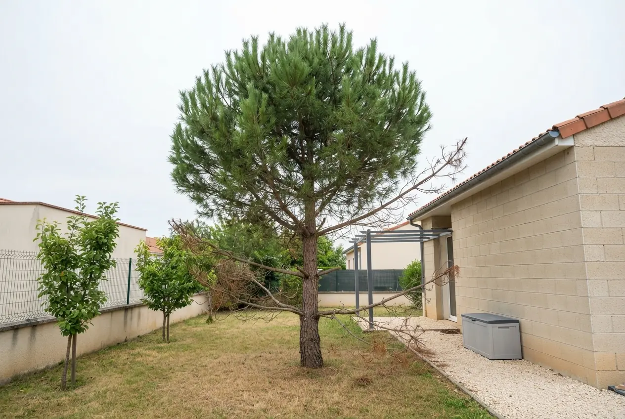 Pin dense avant intervention du grimpeur à Malissard
